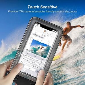 Pochette étanche pour étui de téléphone sac sec sous-marin <span class=keywords><strong>avec</strong></span> sangle de <span class=keywords><strong>cou</strong></span> <span class=keywords><strong>couverture</strong></span> de téléphone de natation pour jeux d'eau plage Sport ski - Product Image 4