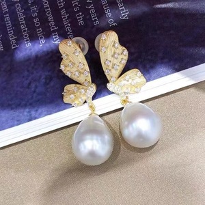 Accesorio de Plata S925 para DIY con Perlas, Cuentas Redondas de 8-12 mm, Estilo Lazo de Mariposa 21588, Gancho Vacío para Pendientes, Pendientes Colgantes de Moda - Product Image 3