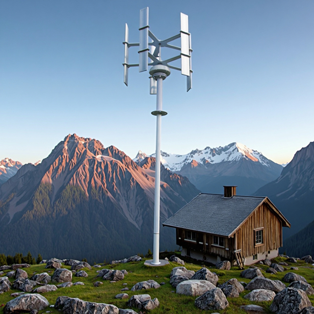 HLD 100W Small Vertical Wind Turbine PMG Model Camping Wind Power Generator with 100W Rated Power