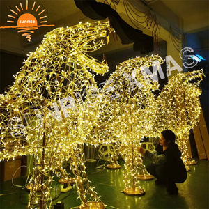 Decoraciones Navideñas Grandes para Exteriores, Luces LED 3D con Motivo de León Rey - Product Image 5