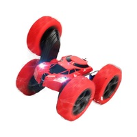 Voiture RC de drift 4 canaux 2,4 GHz à 360 degrés, conduite double face, 4x4 tout-terrain, portée 50 m, lumières LED, rechargeable, prête à l'emploi