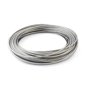 High Tensile And Quality AISI 316 304 7x7 7x19 Stainless Steel Wire Rope For Balustrade