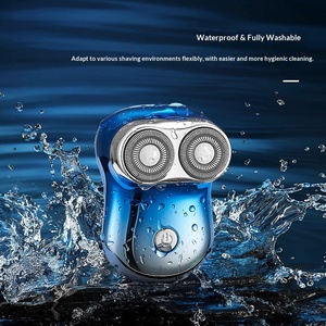 Rechargeable Mini Dual-<b>Head</b> Electric Shaver Waterproof Compact Travel Rotary <b>razor</b> Portable Pocket Size Shavers - Product Image 2