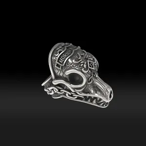 Anillo MORIOR <span class=keywords><strong>INVICTUS</strong></span> para Hombre, Aleación Oxidada, Joyería de Fe, para Fiesta (1 Pieza) - Product Image 2