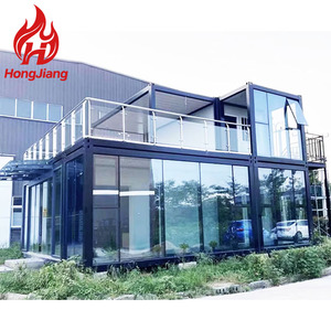 Container nhà <span class=keywords><strong>20ft</strong></span> Modular đúc sẵn container nhà hai tầng phẳng gói lắp ráp nhà kính tường tùy chỉnh văn phòng biệt thự - Product Image 3