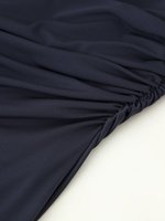 Robe midi décontractée et élégante pour femme, nouvelle collection 2026, avec épaulettes, style rétro chic à manches longues.