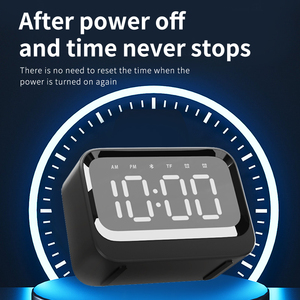 AFK nuevo modelo BT529 altavoz de diente azul tarjeta TF alarmas dobles 12 horas AM PM reloj de tiempo 1200mAh batería tipo C puerto de carga - Product Image 4