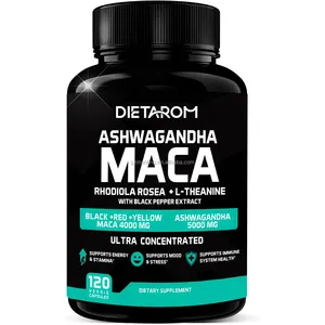 Maca capsules All natural energizer extra strength dietary supplement booster energy natural herbal 60 Maca capsules