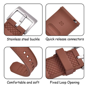 สายนาฬิกา FPM/FKM 18มม. 20มม. 22มม. สายนาฬิกายางฟลูออโรปล่อยอย่างรวดเร็วสำหรับแต่ละแบรนด์ - Product Image 3