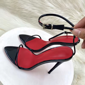 Nuovi Tacchi a Spillo Sexy da 10CM e 12CM con Soletta Rossa alla Moda per <span class=keywords><strong>Donna</strong></span>, Sandali Alti con <span class=keywords><strong>Tacco</strong></span> Sottile di Tendenza - Product Image 4