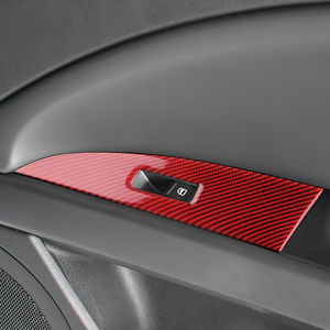 Pegatina de fibra de carbono suave Real para <span class=keywords><strong>Seat</strong></span> <span class=keywords><strong>Leon</strong></span> 2005 2006 2007 2008 2009 2010 2011 2012 LHD RHD, embellecedor de Panel de botones de ventana de 4 puertas para coche - Product Image 5