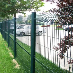 גדר תלת מימדית נגד חדירה גדר אבטחה Pvc פלדה מגולוונת V מתקפלים גדר היקפי רשת תיל מרותכת