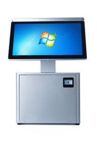 Dual Screens 15.6 Inch Terminal With 15.6 Inch 2nd Display Keyboard <b>Printer</b> for Retail Checkout Counter - Product Image 3