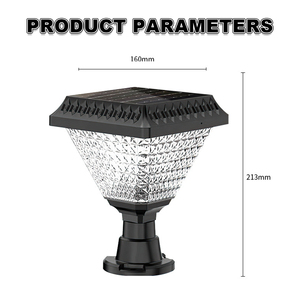 Lampe <span class=keywords><strong>solaire</strong></span> avec minuterie, éclairage de chemin paysager, lampes de poteau de clôture, villa lumineuse, cour, télécommande pour lampe de rue <span class=keywords><strong>solaire</strong></span> IP65, jardin - Product Image 2