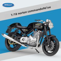WELLY 1:18 2017 ZX-10RR Modèle de moto miniature en métal avec suspension à ressort, jouet de collection
