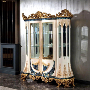 เฟอร์นิเจอร์ห้องรับประทานอาหารที่ดูสง่างามไม่เหมือนใครชุดรับประทานอาหารลายใบไม้สีทองหรูหราพร้อมท็อปหินอ่อนและงานแกะสลักที่หรูหราสำหรับการตกแต่งที่หรูหรา - Product Image 4