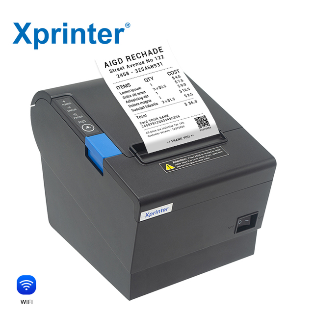 Xprinter XP-Q801K High Speed Thermal Printer Bluetoot h 80mm Pos Receipt Printer With Paper Cutter 80mm Printer