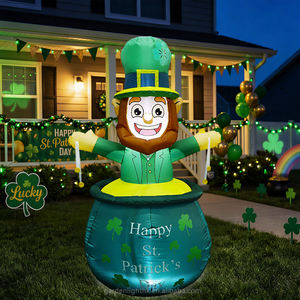 Duende Inflable de 1.5 Metros con Luz LED para el Día de San Patricio, Decoración para Jardín, Césped, Patio y Fiestas - Product Image 3