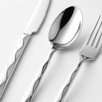 Ensemble de couverts en acier inoxydable, finition polie miroir, écologique, pour hôtel, restaurant, restauration, luxe léger, vente en gros