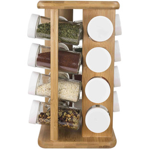 Organizador de Especias de Bambú para Encimera de Cocina con <span class=keywords><strong>Base</strong></span> Giratoria - Product Image 5