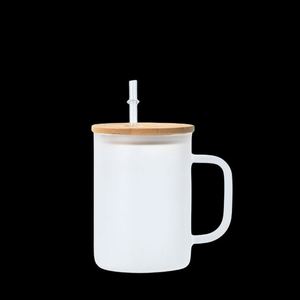 Verre à bière en forme de canette de 15 oz pour sublimation, gobelets givrés, tasses à boire, mug, bouteille d'eau à double paroi de 15 oz avec poignée et couvercle - Product Image 2