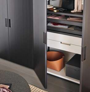 Moderno lujo dormitorio <span class=keywords><strong>completo</strong></span> 4 hojas puerta de cristal armario dormitorio <span class=keywords><strong>muebles</strong></span> ropa organizador armario conjunto - Product Image 5