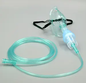 Alta qualidade descartável PVC adulto pediátrico infantil nebulizador máscara oxigênio nebulizador máscara para venda