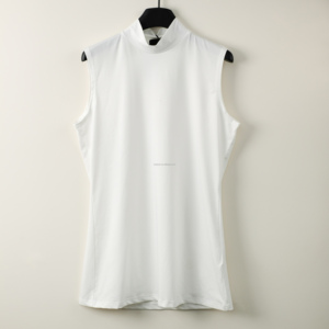 Vải mát độ ẩm Wicking Yoga Tank Top cao cổ chống sốc vest gân không tay chạy tập thể dục Crop Top Yoga Tank Top - Product Image 4