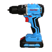 FIXTEC Outil Électrique Perceuse-visseuse sans Fil 20V Li-ion Brushless 2x2000mah Batterie Li-ion 50N.m 13mm Perceuse à Percussion avec Embouts de Tournevis