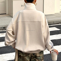 Veste en daim personnalisée à fermeture grenouille pour femme, col montant, style universitaire, bomber, rayée, haut de survêtement, rétro, décontractée, sweat-shirt zippé, manteau