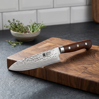 Couteau de chef japonais en acier au carbone, couteaux utilitaires de 4 à 5,9 pouces, forgé à la main, manche en bois, ambidextre, couteau de cuisine moderne