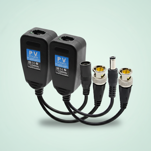 Balun de Video CCTV HD 1080P 2 en 1, Conector Transceptor + Alimentación CC, Plástico ABS, Accesorios para Monitor, Sistema de Seguridad Analógico AHD CVI TVI - Product Image 1