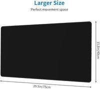 Haute qualité noir tapis de souris grande impression personnalisé étendu jeu tapis de souris texturé tissu haut antidérapant semelle en caoutchouc dessin animé