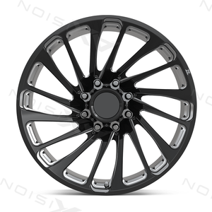 Rines Zero Lip Forged 22x12 24x14 26x14 8x170 8x180 Negro Brillante Fresado para Camionetas Ford F250 F350 Chevy Silverado 2500 - Product Image 2