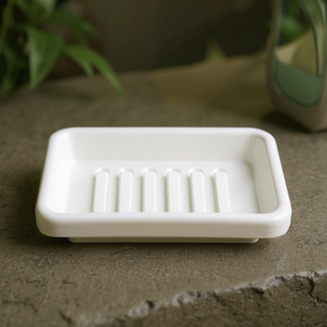 Porte-savon en plastique blanc, design classique durable pour la salle de bain - Product Image 3