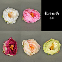 Fleurs en soie réalistes RTS promotionnelles à livraison rapide 4 #   Grandes têtes de pivoines D10cm, arche murale florale verte, chemin de table floral