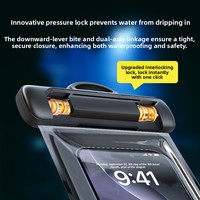 Étui de téléphone étanche en TPU avec fonction tactile, sacoche bandoulière anti-drift avec airbag pour la plongée en apnée et les sources chaudes