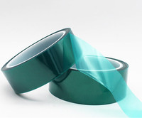 2025 ruban de masquage en polyester vert haute température pour animaux de compagnie ruban de polyimide de silicone sensible à la pression étanche pour l'isolation