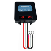 CHY 0-10A Ecualizador Digital con Pantalla LED, Indicador de Voltaje 24V 48V 60V 72V 96V, Balanceador para Baterías 2X12V LiFePO4 GEL B966