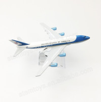 Alliage 16CM Aviation Air Force One B747 Metal Crafts Display Model Diecast Toy Plastic Base for Decoration Unisex