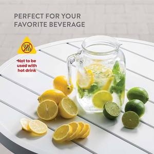 Jarra de vidrio hermética de alta calidad, con tapa y boquilla, ideal para zumo casero - Product Image 3