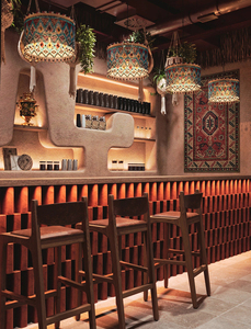 Meubles de café design, décoration complète de la boutique, vitrine à gâteaux sur mesure avec éclairage LED - Product Image 5