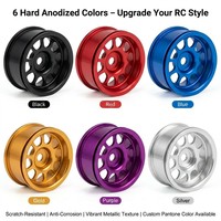 Pièces usinées CNC de précision OEM, aluminium anodisé couleur 6061-T6, support de moyeu de roue pour buggy tout-terrain RC, prototypage rapide