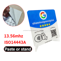Carte NFC d'Affaires Personnalisable pour Réseaux Sociaux, RFID Programmable, Étanche, Puce NTAG213 13.56MHz, Carte Google Review NFC en Acrylique