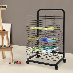 JH-Mech Art <span class=keywords><strong>Work</strong></span> and Paint 15 estantes montados en la pared o estante de secado de Arte de Metal independiente izquierdo para el aula estante de secado de pintura A4 - Product Image 4