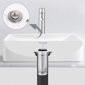 Filtro de desagüe de suelo de acero inoxidable, colador de fregadero antidesodorante, atrapapelos, tapón antisalpicaduras para lavabo, núcleo de rebote, accesorios para baño y aseo - Product Image 5