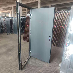 <span class=keywords><strong>Puertas</strong></span> de entrada de Casa de acero principal de apartamento exterior blindado de hierro de fibra de vidrio de gran tamaño con apertura abatible moderna - Product Image 1