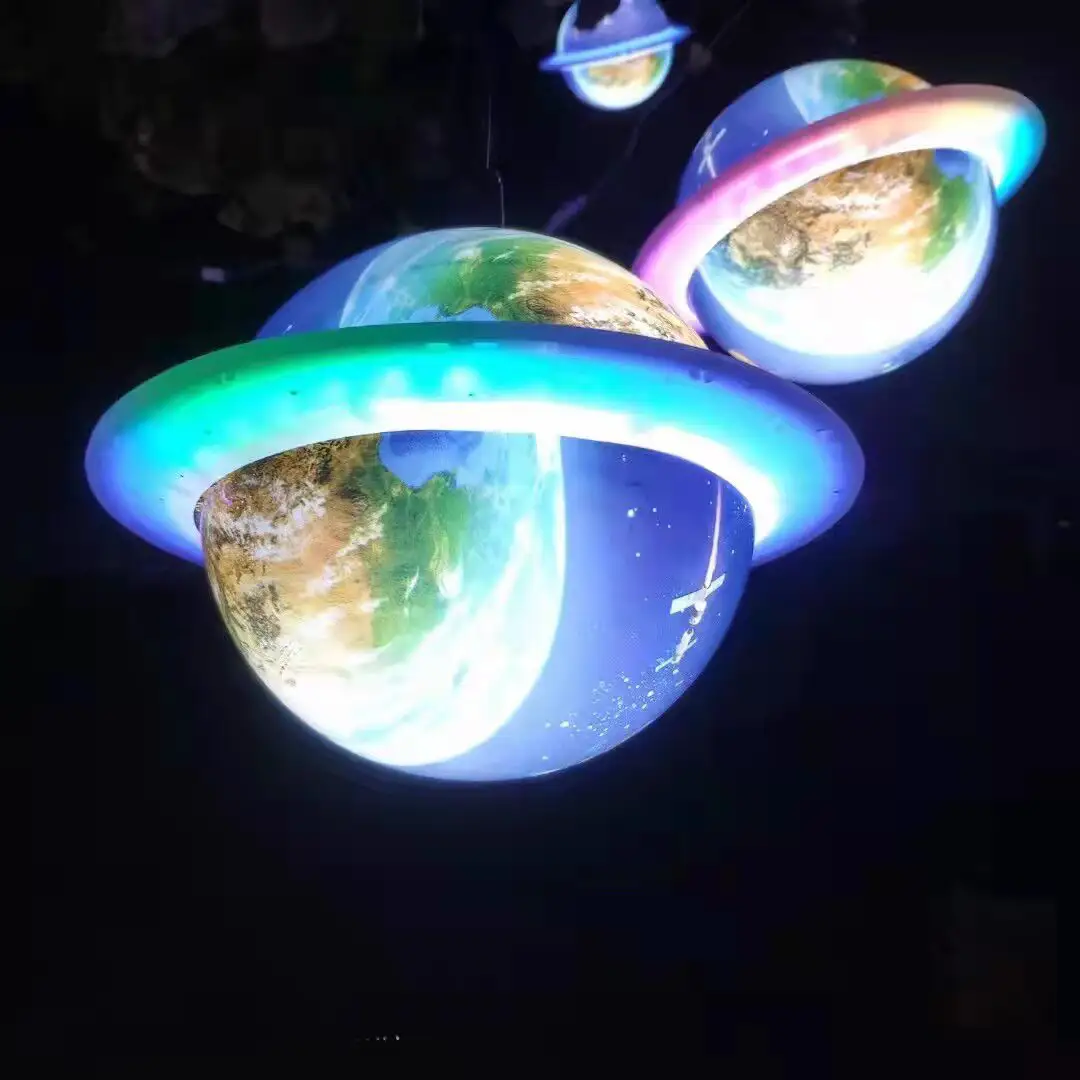2023 thiết kế mới LED vòng Trần treo bóng đèn hành tinh ánh sáng mặt dây chuyền cho trang trí