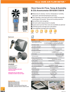 TTLTES 8917 Instrumento de Medición de Temperatura y Velocidad del Viento Portátil para Pedidos al por Mayor, 0.20~30.00 M/s - Product Image 4