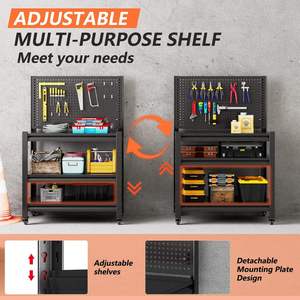 Stackable Wire Mesh <strong>Shelving</strong> with <strong>Plastic</strong> Bins, Modular Storage Rack System for Organized Parts Storage - Product Image 6